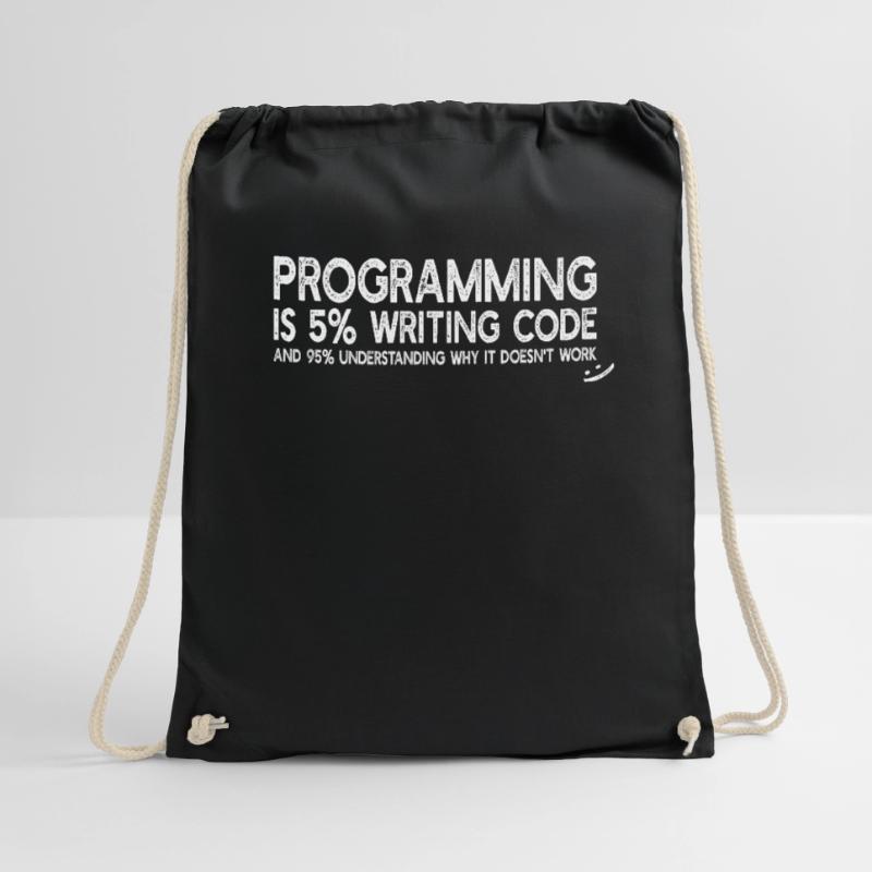 La programmation est 5% d’écriture de code - Funny Programming Sac de sport léger