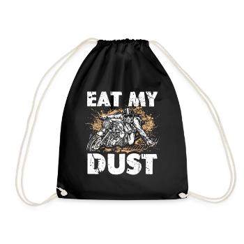 Drôle de dire Mange ma moto hors route de poussière - Sac de sport léger - noir - Devant