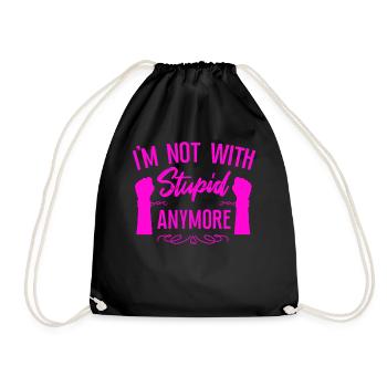Happy Divorce Party I'm Not With - Drawstring Bag - black - Front