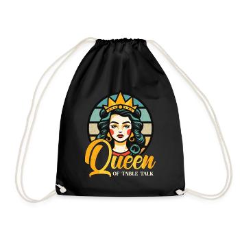 Euchre Queen Of Table Talk Pinochle Cartes à jouer - Sac de sport léger - noir - Devant