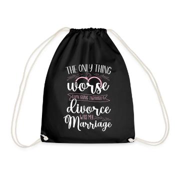 Happy Divorce Party The Only Thing - Turnbeutel - Schwarz - Vorne