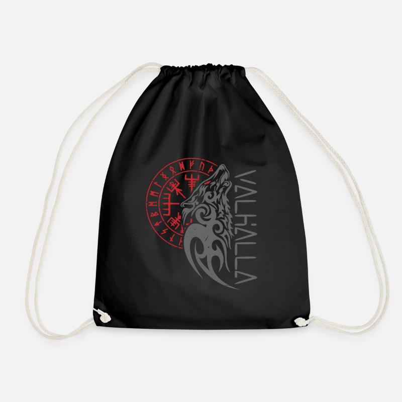 Valhalla Wolf Odin Compas - Sac de sport léger - noir