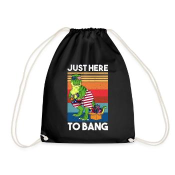 Juste ici pour frapper l’Amérique T-Rex Dino Feux d’artifice - Sac de sport léger - noir - Devant