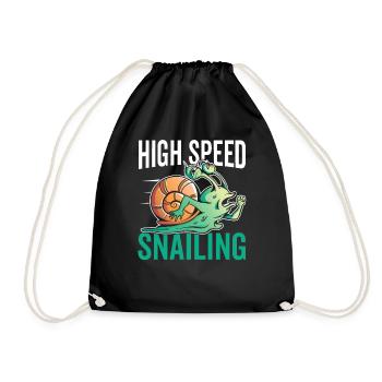 Snail lovers Snail owners - Drawstring Bag - black - Front
