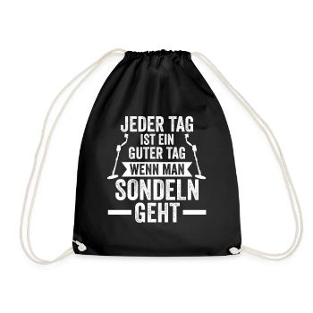 Sondler Sondeln Sondel Sondengänger - Turnbeutel - Schwarz - Vorne