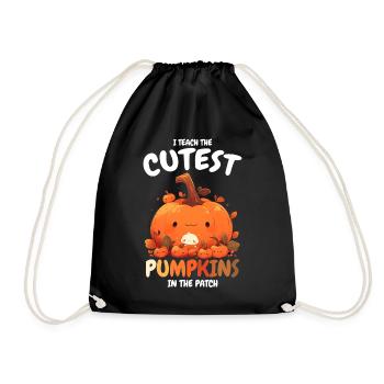 I Teach The Cutest Pumpkins Kürbis Halloween - Turnbeutel - Schwarz - Vorne