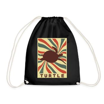 Sea Turtle Retro Vintage - Sac de sport léger - noir - Devant