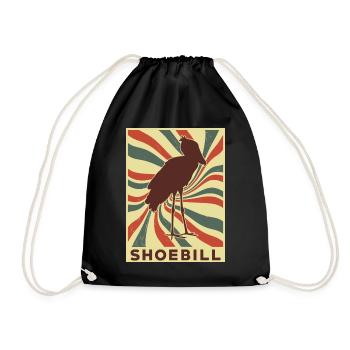 Schuhschnabel Retro Vintage - Turnbeutel - Schwarz - Vorne