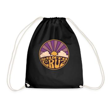 70s 80s CA Retro Sunset Santa Cruz T-Shirt - Sac de sport léger - noir - Devant