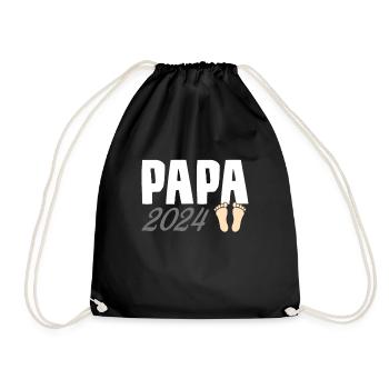 Papa 2024 - Turnbeutel - Schwarz - Vorne