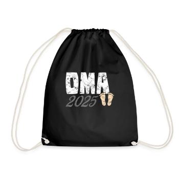 Oma 2025 - Turnbeutel - Schwarz - Vorne