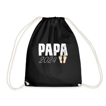 Papa 2024 - Turnbeutel - Schwarz - Vorne