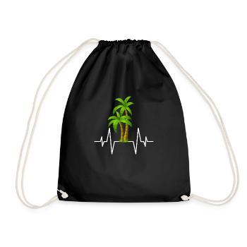 Battement de cœur de paume - Sac de sport léger - noir - Devant