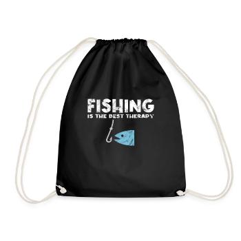 Dicton de pêche - Sac de sport léger - noir - Devant