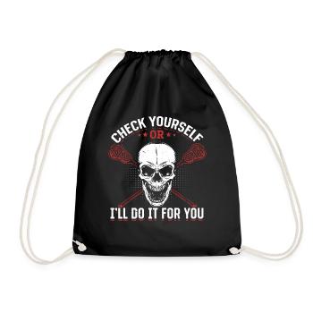 Vérifiez vous-même ou je le ferai pour vous - Funny Lacro - Sac de sport léger - noir - Devant