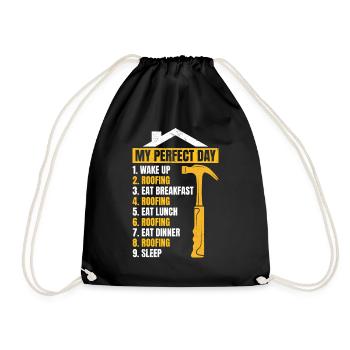 Mon couvreur de jour parfait Plan de jour de toiture Couvreur - Sac de sport léger - noir - Devant