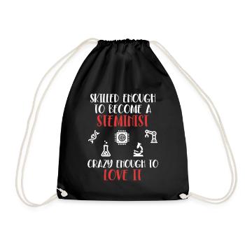Skilled Enough To Become A Steminist STEM - Drawstring Bag - black - Front