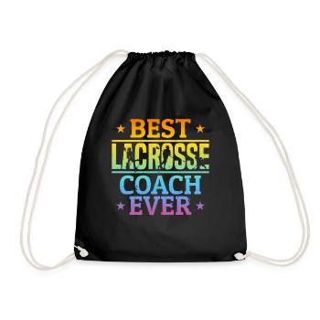 Lacrosse Player Lacrosse Coach - Best Lacrosse Coa - Drawstring Bag - black - Front