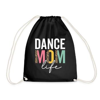 Dance Mom Life Funny Mom Leopard Dance Mama - Drawstring Bag - black - Front