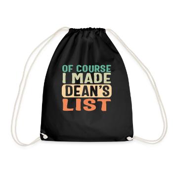 Student Recognition Shirt, Of Course I Made - Drawstring Bag - black - Front