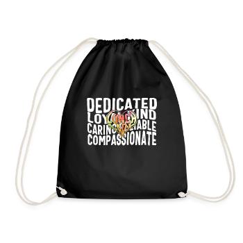 Chemise Lunch Lady Shirt, dévouée loyale et bienveillante - Sac de sport léger - noir - Devant