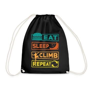 Eat Sleep Climb Repeat - Turnbeutel - Schwarz - Vorne
