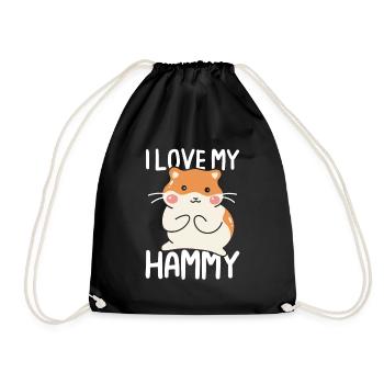 I love my hammy - Turnbeutel - Schwarz - Vorne