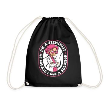 Of Course I Got A Solution Scientist STEM - Drawstring Bag - black - Front