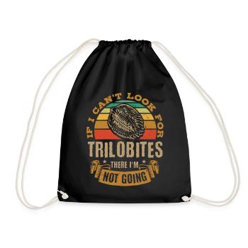 Fossils, paleontologist, fossil collector, - Drawstring Bag - black - Front