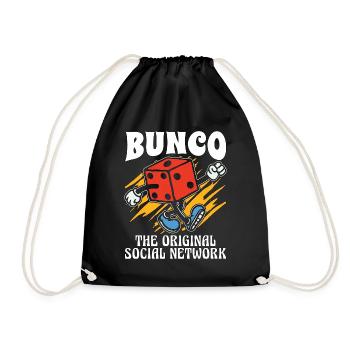 Bunco The Original Social Network Loves Party Game - Drawstring Bag - black - Front