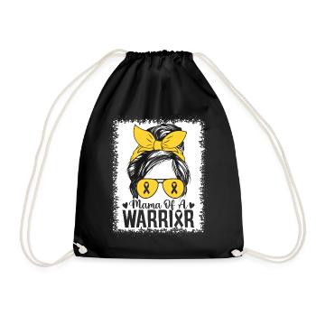 Maman of A Warrior Childhood Cancer Awareness Gold (en anglais seulement) - Sac de sport léger - noir - Devant