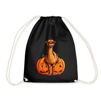 Camel Pumpkin Lazy Halloween Party Costume pour - Sac de sport léger - noir - Devant