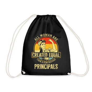 chemise principale, toutes les femmes sont créées égales alors - Sac de sport léger - noir - Devant