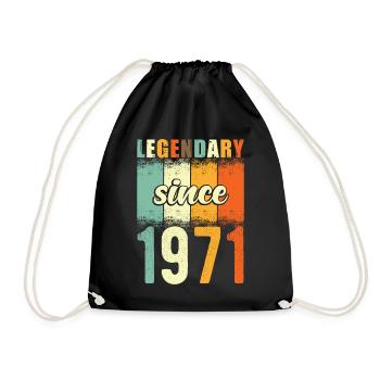 Légendaire depuis 1971 Retro Vintage Anniversaire - Sac de sport léger - noir - Devant
