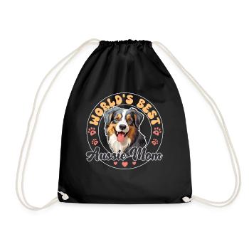 Berger Australien Bleu Merle Groovy Aussie Mom - Sac de sport léger - noir - Devant