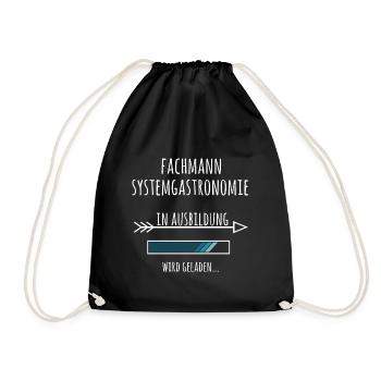 Fachmann Systemgastronomie Ausbildung Beruf - Turnbeutel - Schwarz - Vorne