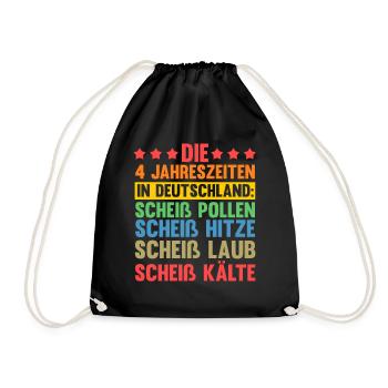 Die 4 Jahreszeiten In Deutschland - Turnbeutel - Schwarz - Vorne