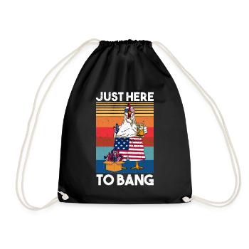 Juste ici pour frapper le feu d’artifice du poulet américain - Sac de sport léger - noir - Devant