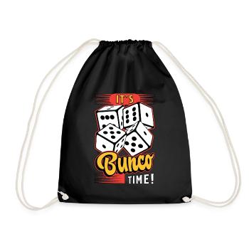 It's Bunco Time Party Game Gambling Bunco Lover - Drawstring Bag - black - Front