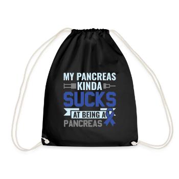 My Pancreas sucks at being a Pancreas - Diabetes - Turnbeutel - Schwarz - Vorne