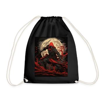 Japense Silent Assassin Nija Art - Turnbeutel - Schwarz - Vorne