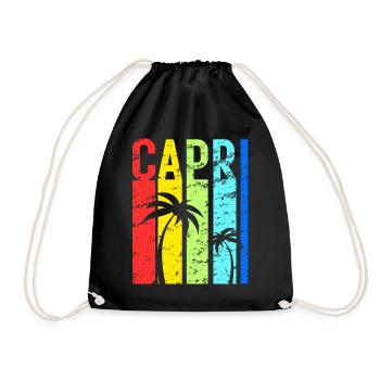 Capri Italien Mittelmeer Insel Urlaub Idee - Turnbeutel - Schwarz - Vorne