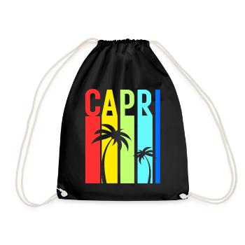 Capri Italien Mittelmeer Insel Urlaub Idee - Turnbeutel - Schwarz - Vorne