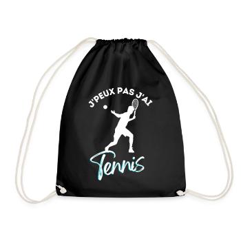 je peux pas j'ai tennis cadeau humoristique - Sac de sport léger - noir - Devant