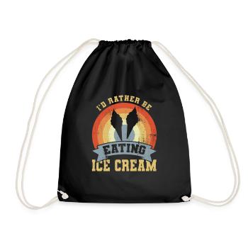 Manger de la crème glacée - Sac de sport léger - noir - Devant