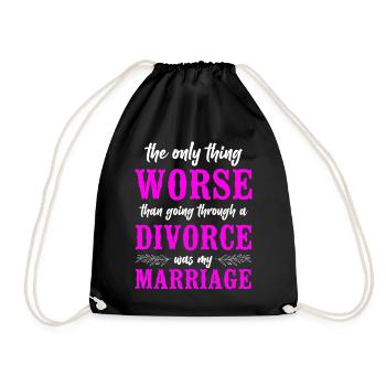 Happy Divorce Party The Only Thing - Turnbeutel - Schwarz - Vorne