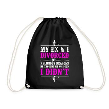 Bonne fête de divorce Mon ex et moi - Sac de sport léger - noir - Devant