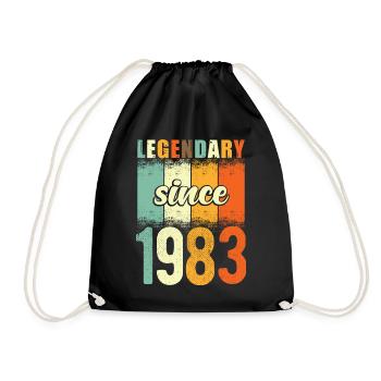 Légendaire depuis 1983 Retro Vintage Anniversaire - Sac de sport léger - noir - Devant