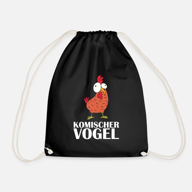 Komischer Vogel - Turnbeutel - Schwarz