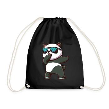 Panda Dabbing Panda Pandas Panda Baby - Drawstring Bag - black - Front